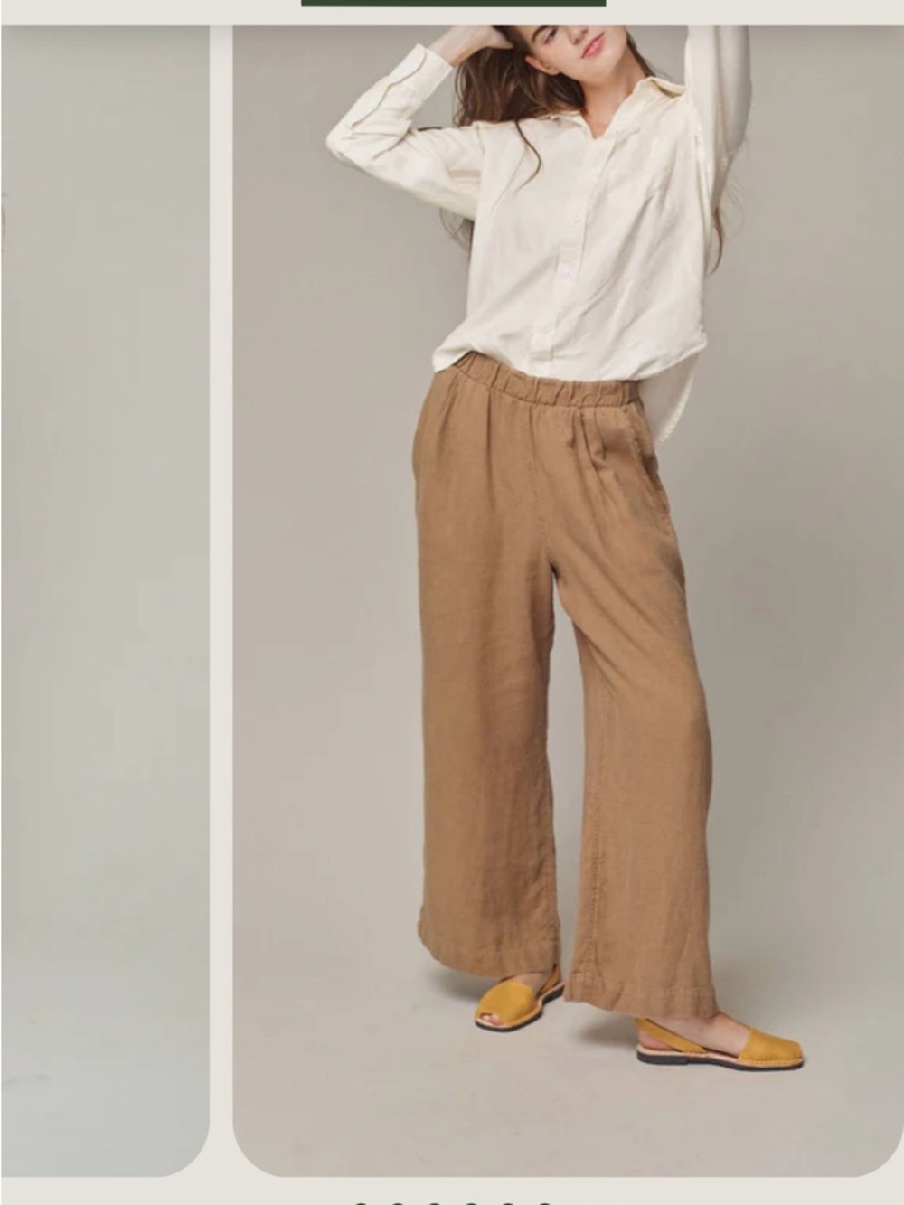 Jungmaven Wide-Leg Hemp Linen  Pants in Coyote Brown
